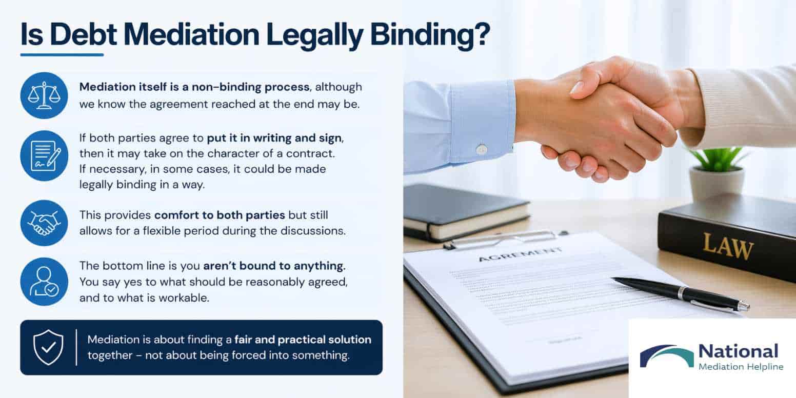Is Debt Mediation Legally Binding Bedfordshire