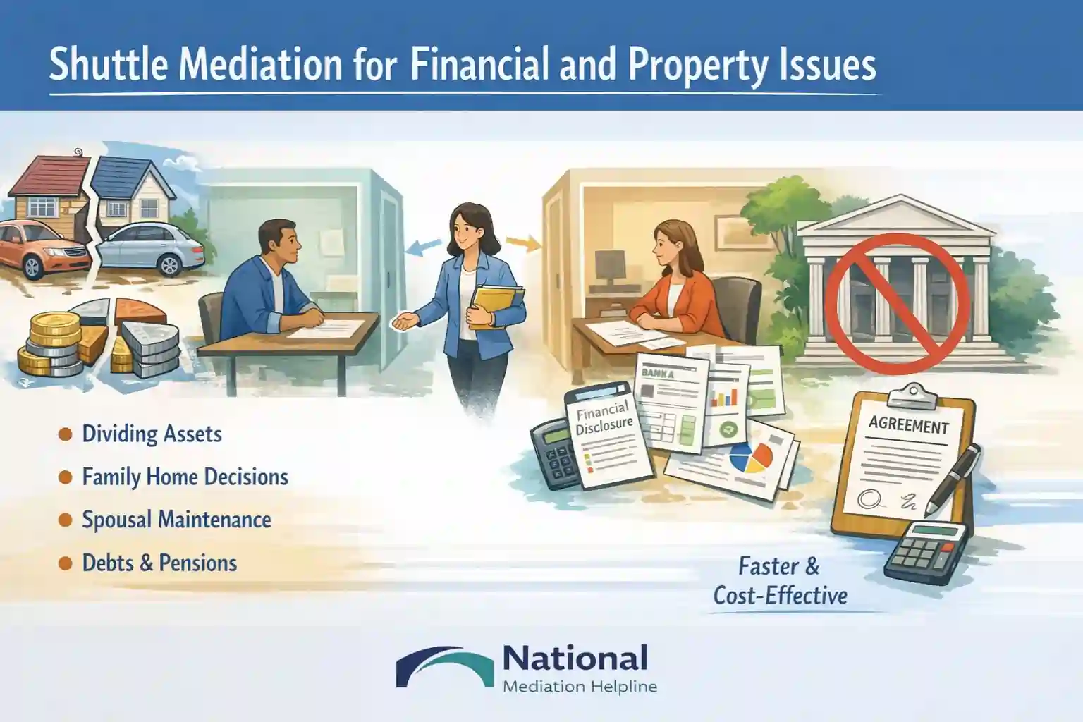 Shuttle Mediation for Financial and Property Issues Bedfordshire