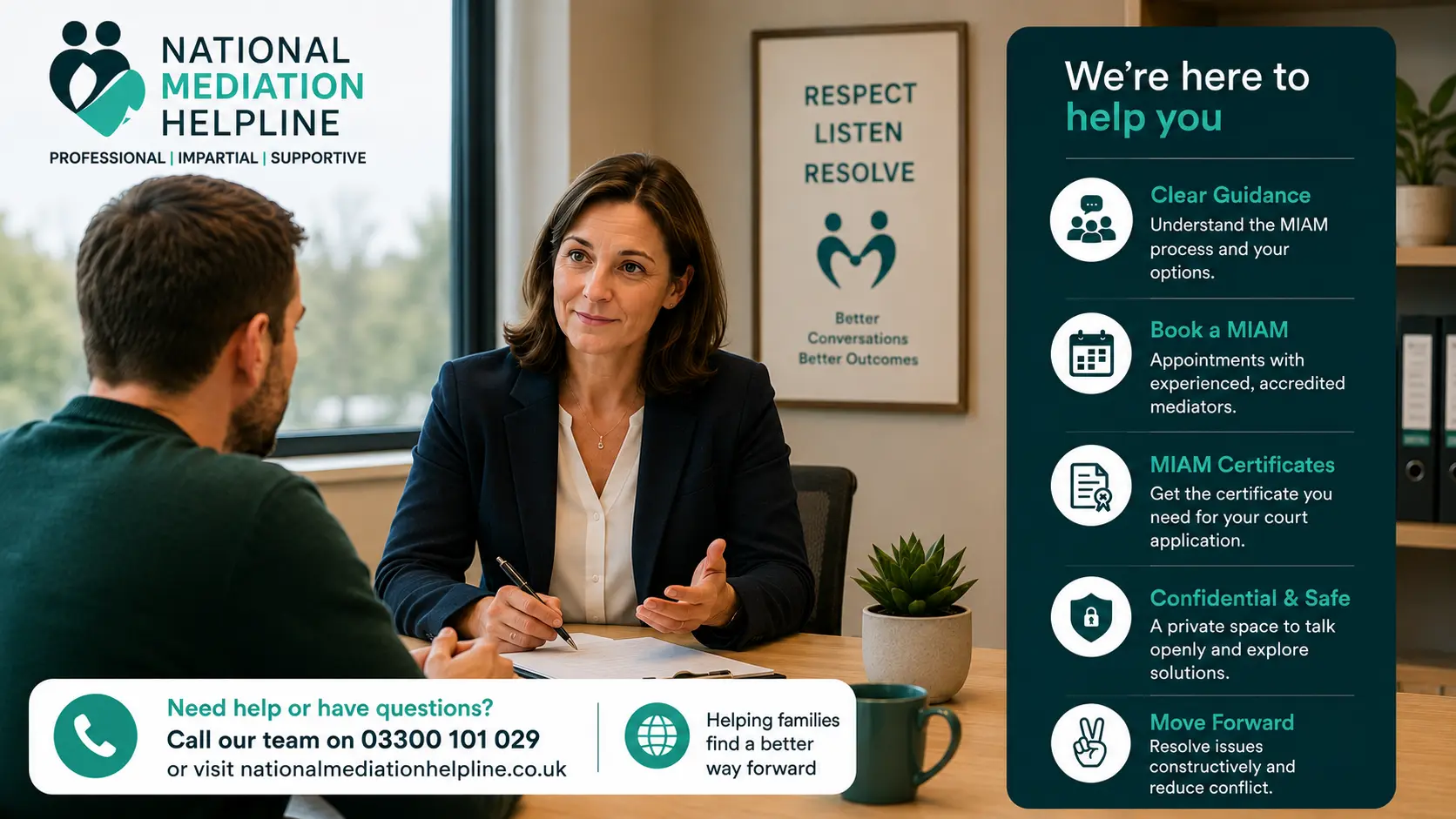 MIAM Exemptions Explained National Medaition Helpline UK Bedfordshire