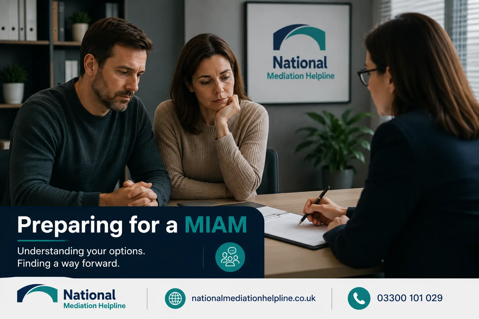 How to prepare for a miam in Bedfordshire Preparing for a MIAM. An image explaining how to prepare yourself emotionally and rationally for the first miam appointment
